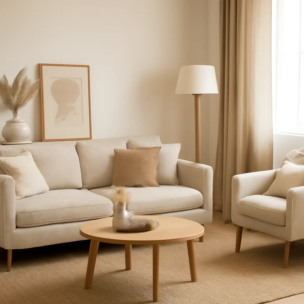 Styled interior detail for before-and-after small space staging ideas