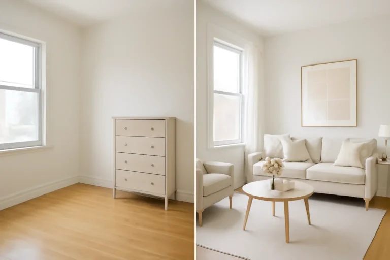 Before-and-After Small Space Staging Ideas at Whynot Home Staging & Design