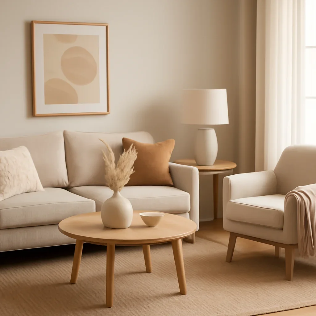 Styled interior detail for home staging for downsizers: where to start