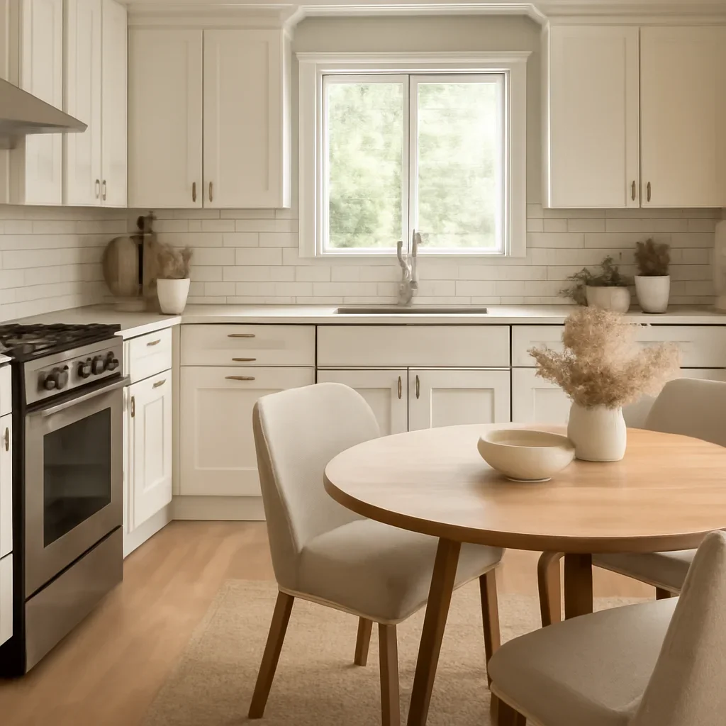 Styled interior detail for how to stage a kitchen to attract buyers