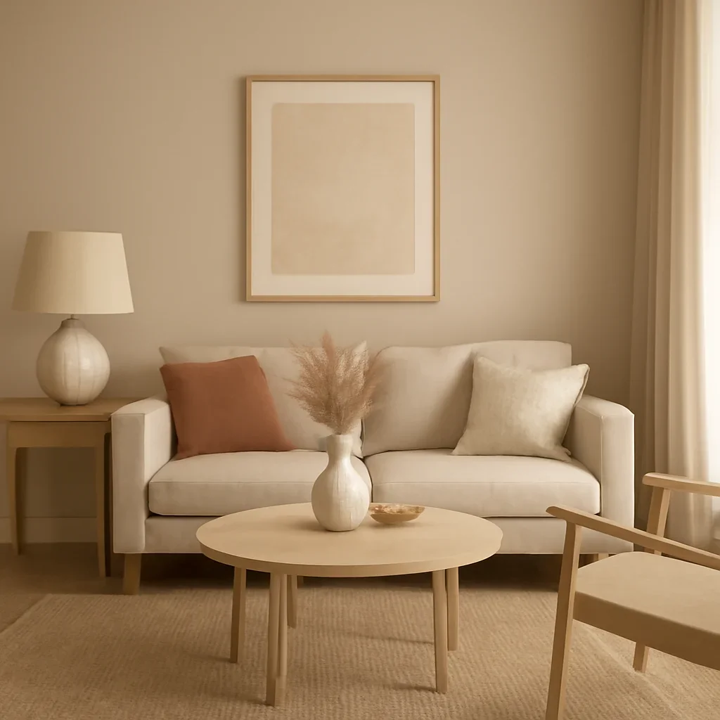 Styled interior detail for top colour mistakes to avoid before selling