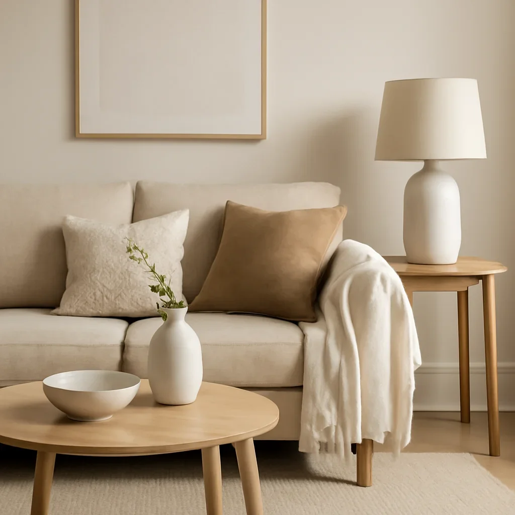 Styled interior detail for professional home staging