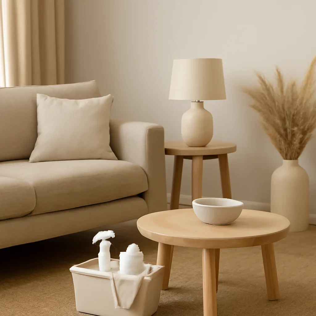 Styled interior detail for cleaning services