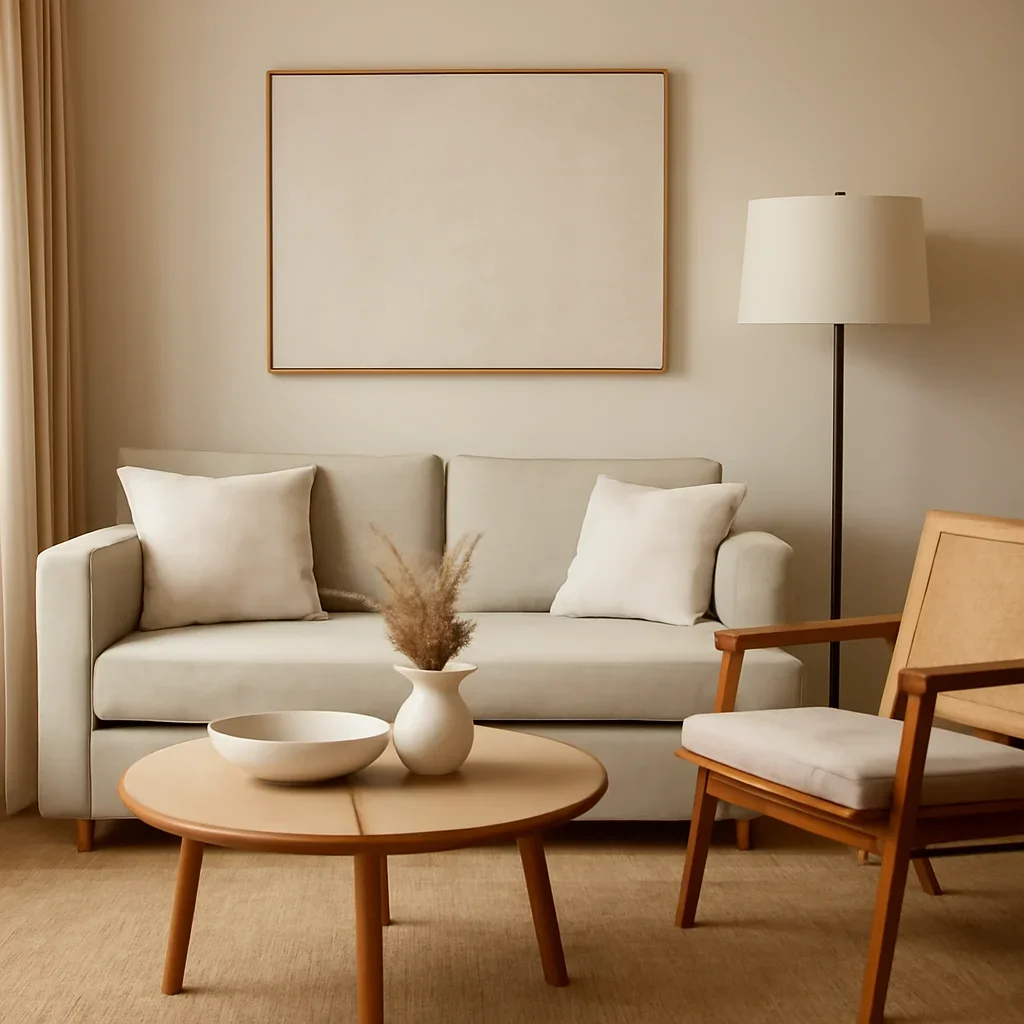 Styled interior detail for furniture rental partners