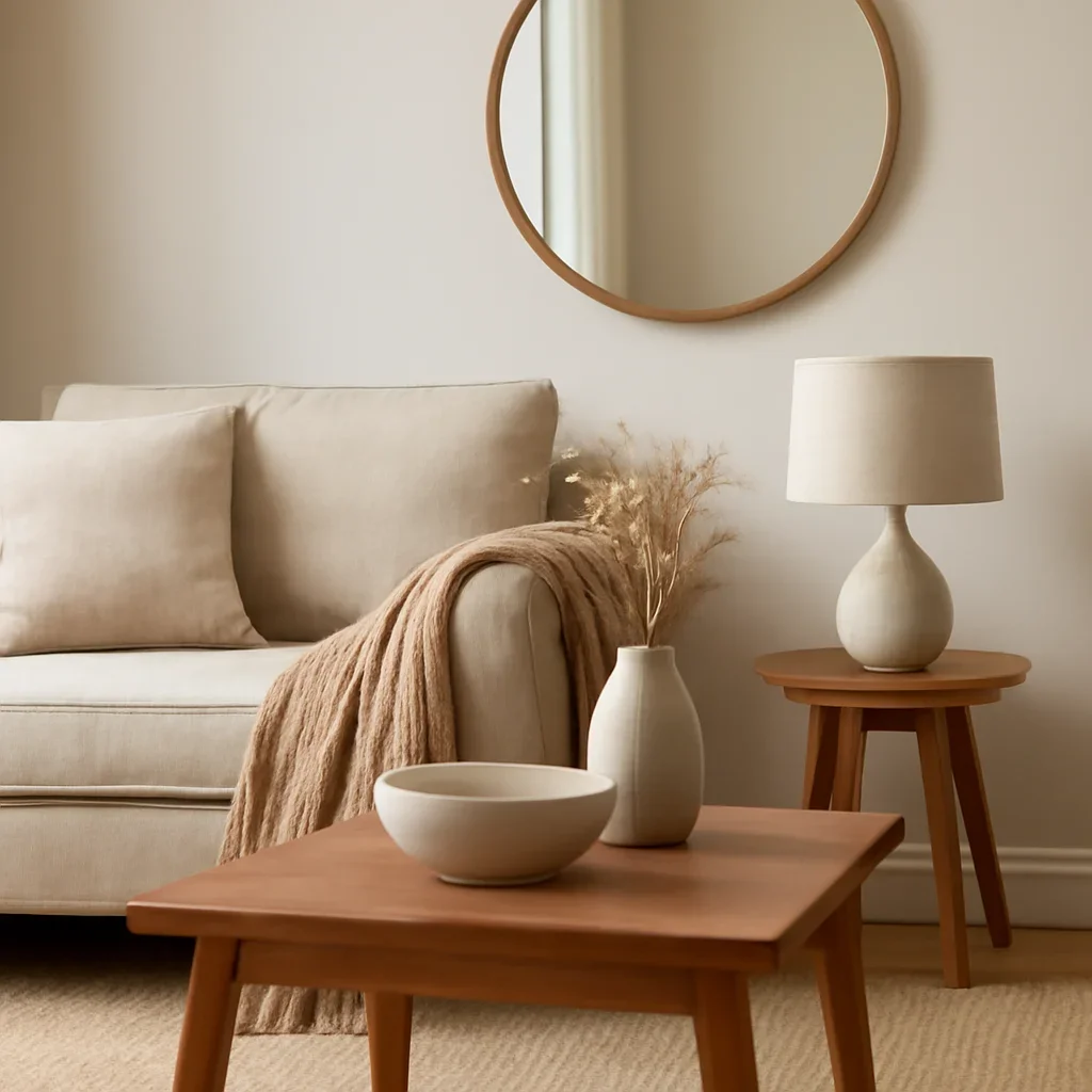 Styled interior detail for real estate photography