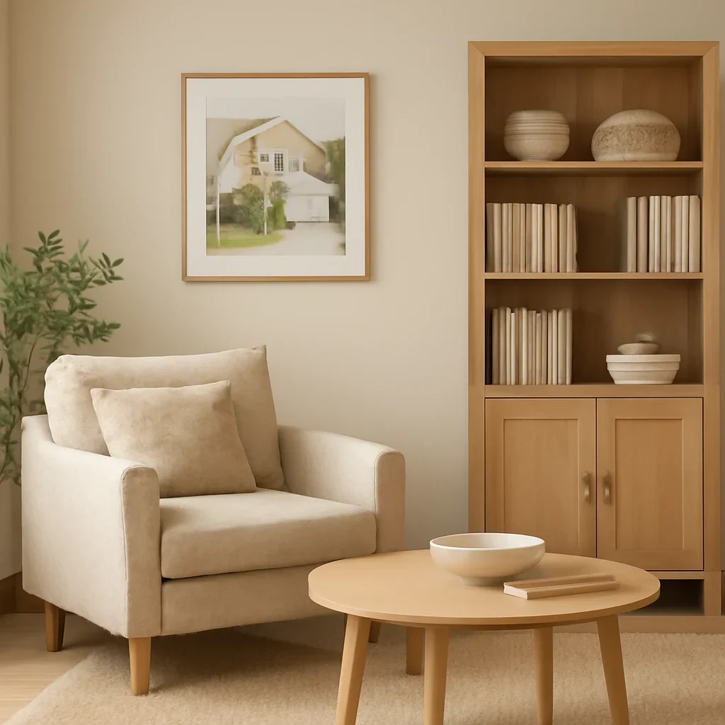 Styled interior detail for realtor resource centre