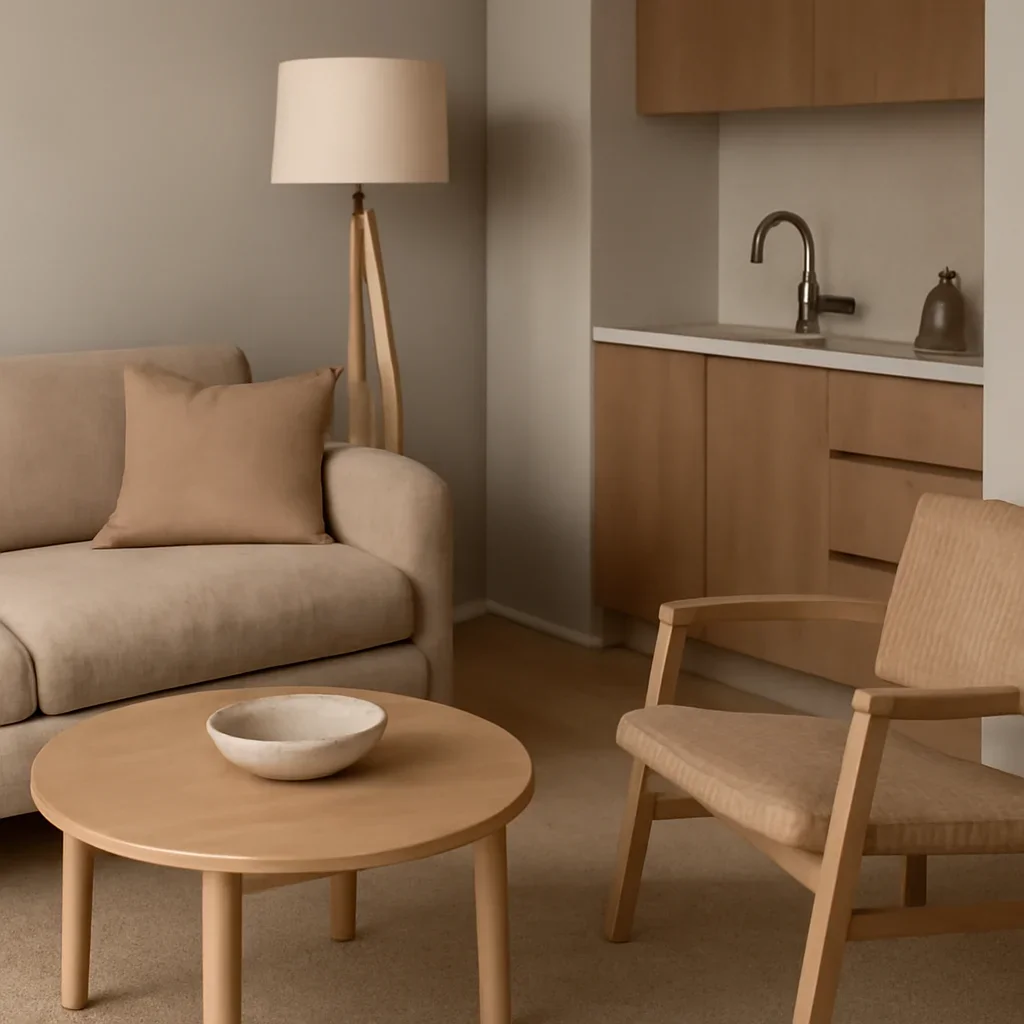 Styled interior detail for service areas